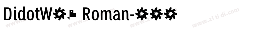 DidotW01 Roman字体转换